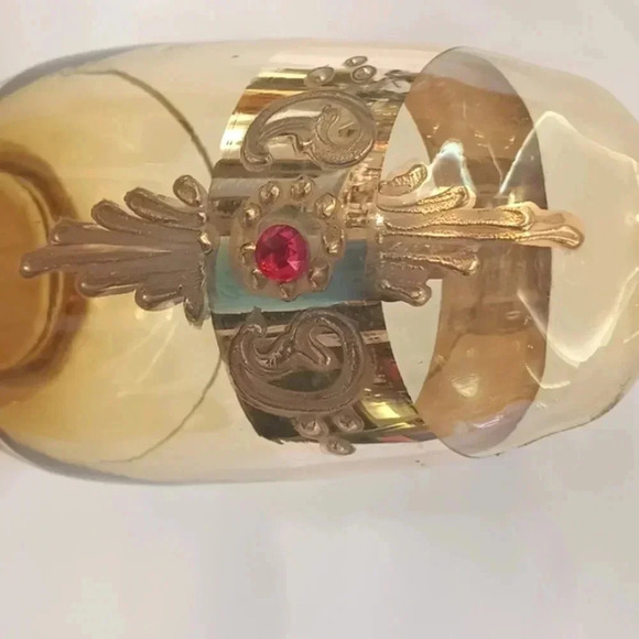 Vintage Italian amber glass  decanter shot set - Picture 4 of 4